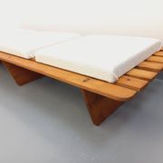 Pair of vintage  Perriand style  pine benches
