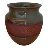 Jean Fradin vase in glazed terracotta