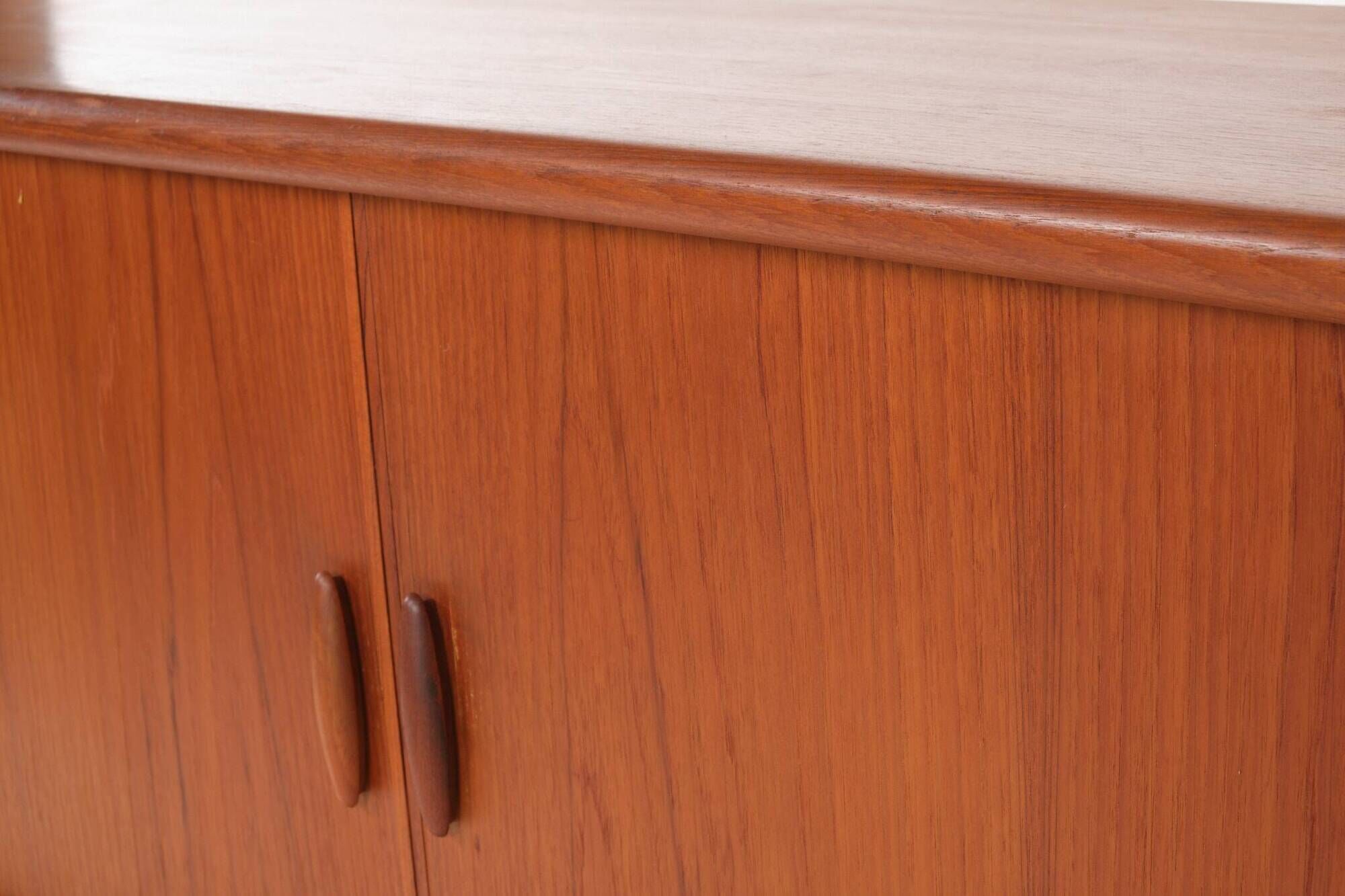 Buffet with roller shutter doors, Danish, vintage, teak, produced by Dyrlund.