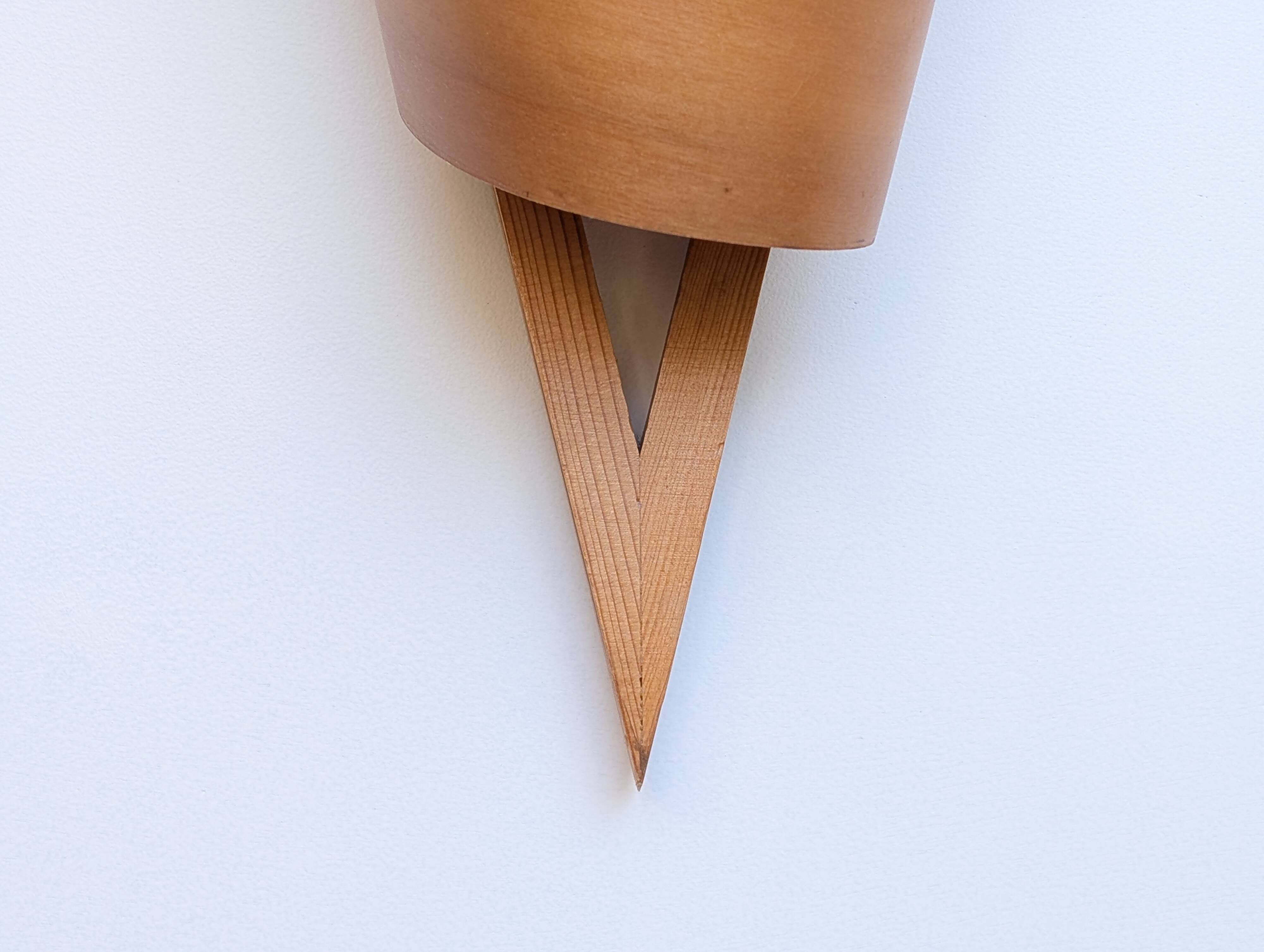 Wooden wall light