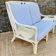 2 seater white rattan sofa