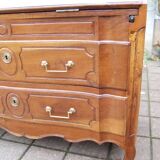 Louis xv period transitional walnut slant-front desk from the louis xvi era, 18th century