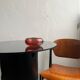Vintage Murano glass bowl, Coffee table accent , Bookcase, vibrant deep orange