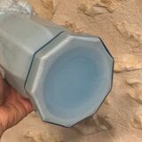 2 Vases opaline bleus anciens Art nouveau motifs chardons