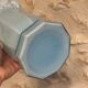 2 Antique blue opaline Art Nouveau vases with thistle motifs