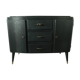 Black vintage solid oak dresser