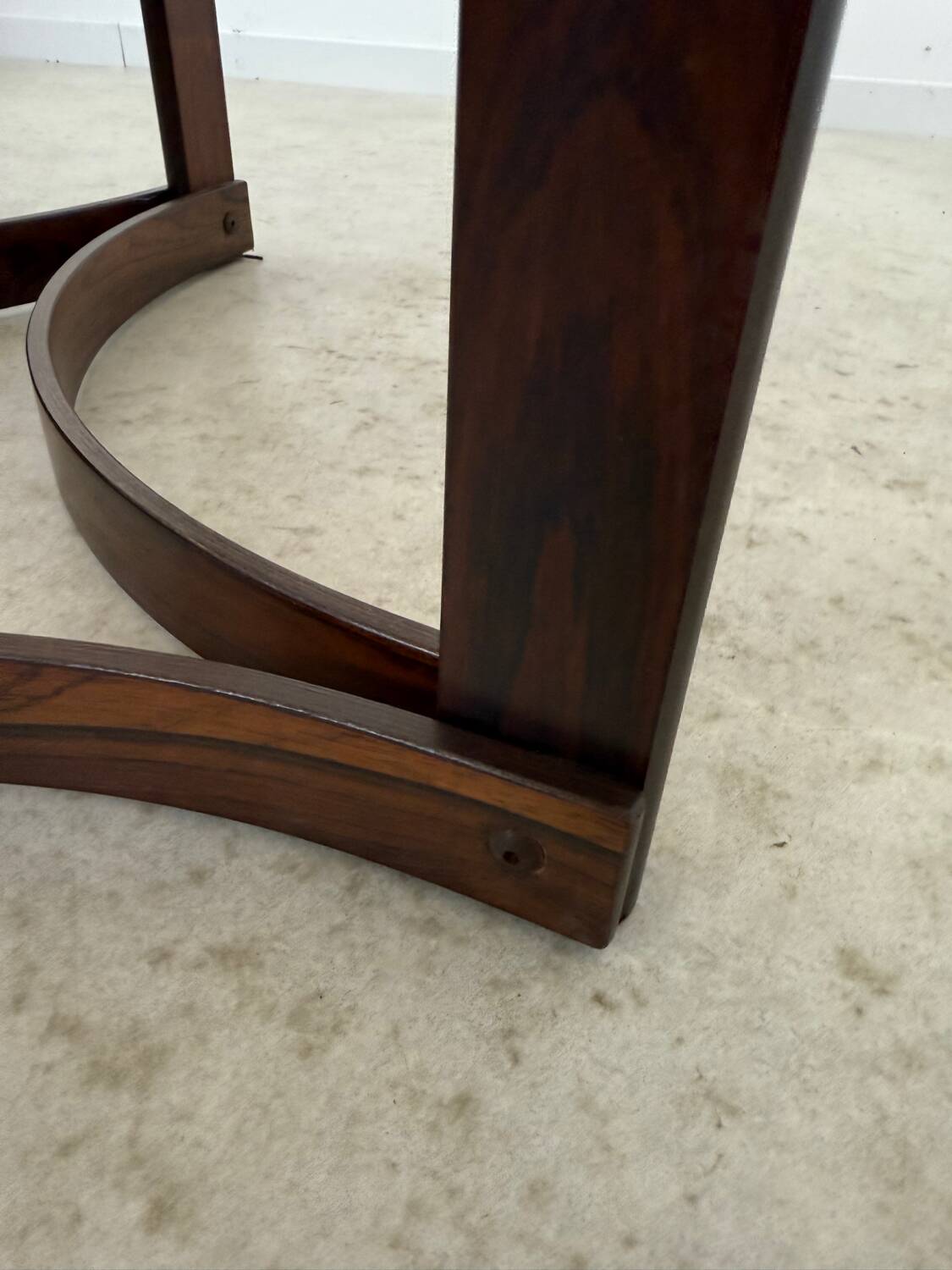 Antique rosewood coffee table with glass top designed by Ingmar Relling for Westnofa, vintage 70s