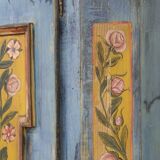 Armoire de mariée peinte d'art populaire