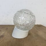 Vintage White Porcelain Wall Light, 1970s