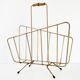 Porte-revues vintage 1950 en laiton & bambou