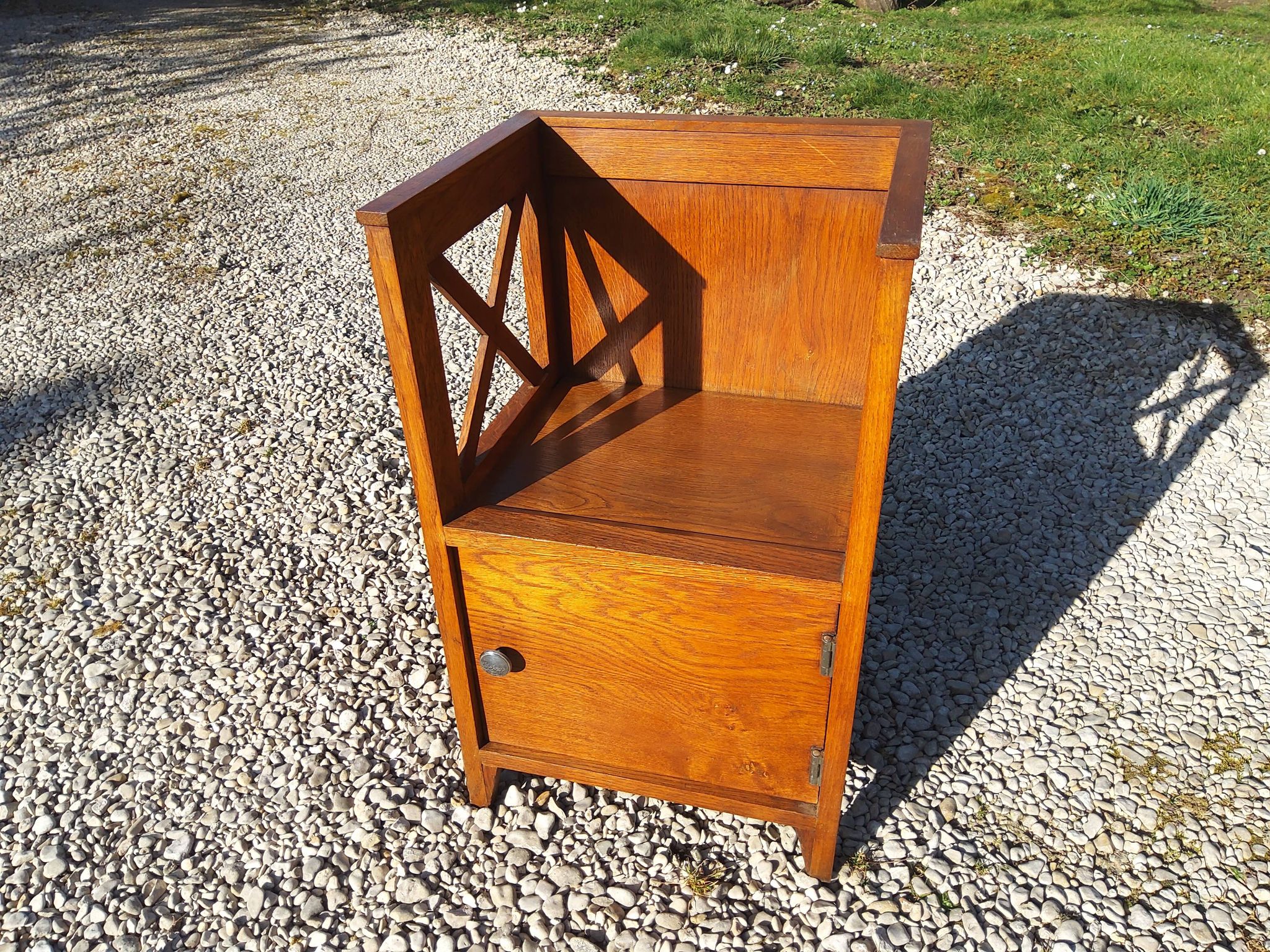 Bed and bedside table