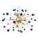 Star murano glass chandelier