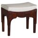 Early 20th-century mahogany vanity stool, made by a Danish cabinetmaker.