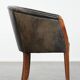 Amazing cow leather and wooden tub chair / side chair
