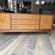 Vintage teak veneer enfilade in brown by Greaves & Thomas, 1960s, mid-century style.