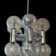 Pair of chrome chandeliers by Motoko Ishii for Staff.