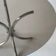 Table basse métal chromé et verre fumé 1970