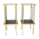 Pair of nightstands vintage formica and brass style rings