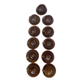 Coffee/tea service for 12 cups and saucers in glazed stoneware — Lucien T
