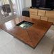 Table basse bar loupe d’orme et miroirs roche bobois