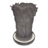 Lampe aux chevaux en plexiglass dans le goût de Lalique