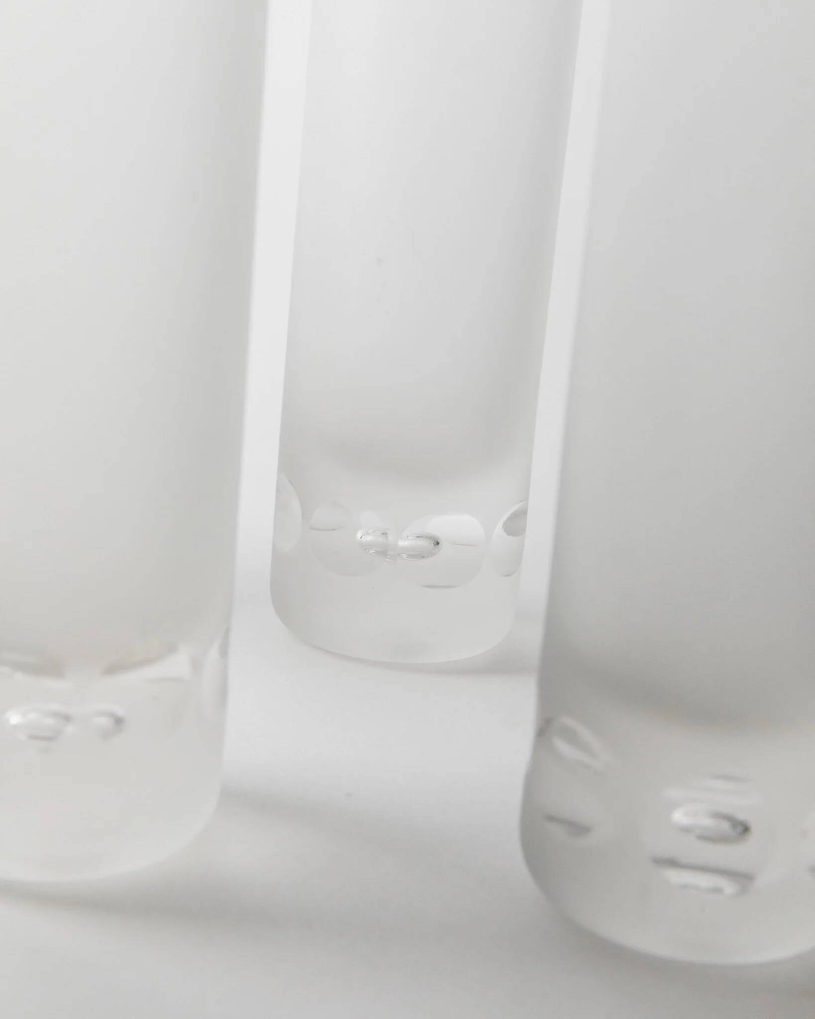 Vintage set of 5 Murano drinking glasses - ice effect with bubble details, heavy quality - Italian design from the 1970s - long drink glasses, gift idea.