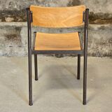 Designer wood and metal chair