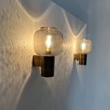 Limburg Glashutte wall lamps , 1970s