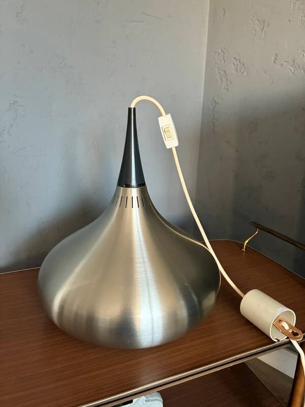 Vintage Fog & Mørup Pendant Lamp by Jo Hammerborg Denmark 1960s Aluminum