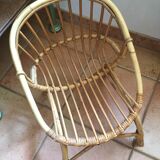 Children's basket rattan chair