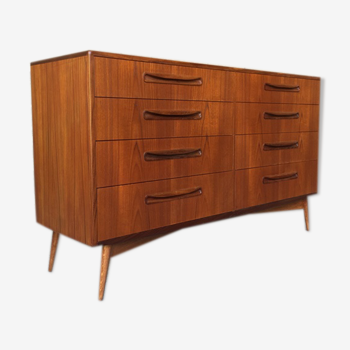 Commode scandinave teck 8 tiroirs Victor Wilkins for G-Plan since 1960