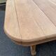 Renovated dining table in solid oak from the 19th century in Napoleon III style.