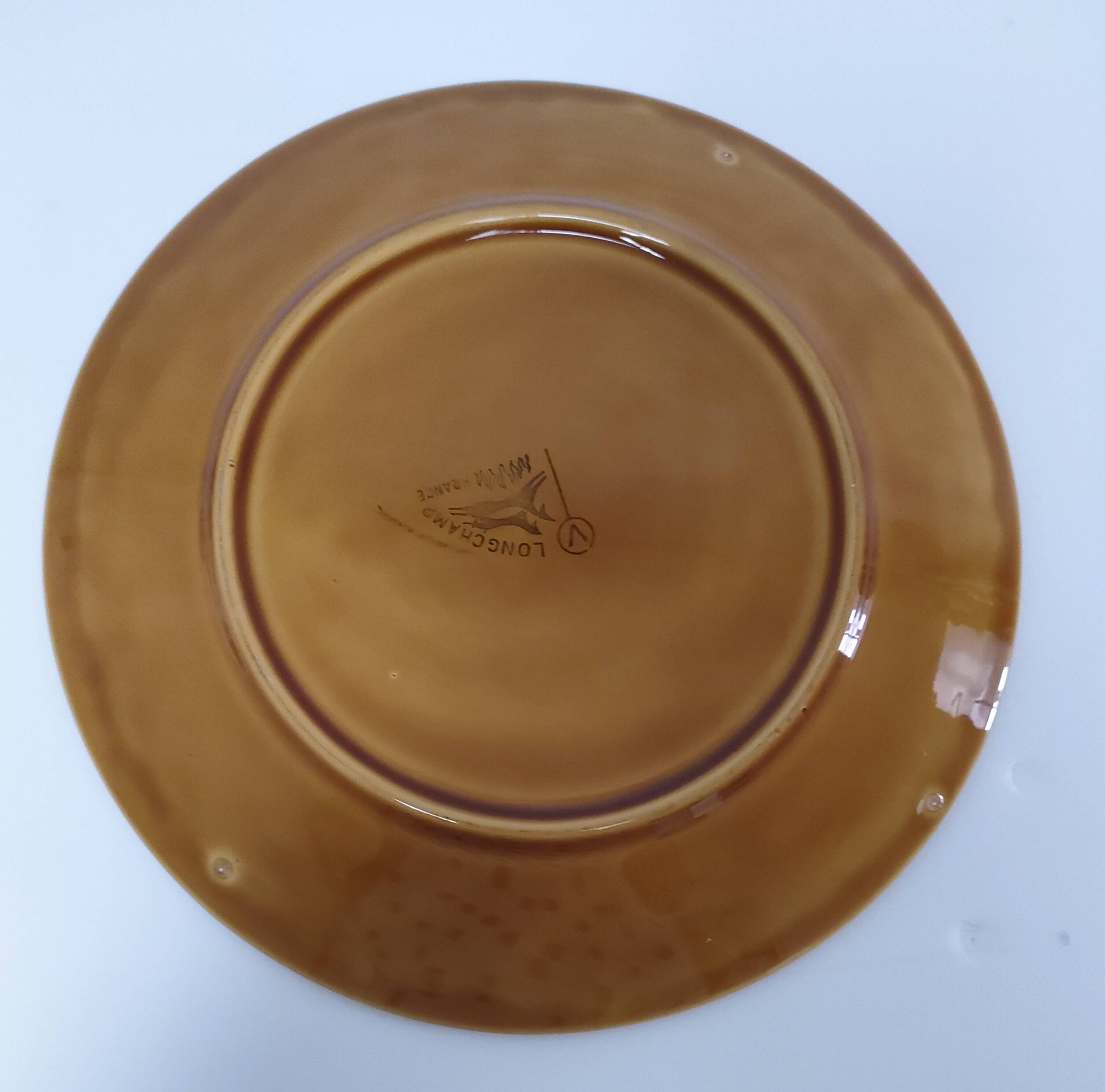 10 assiettes décor poisson par Robert Picault pour Longchamp