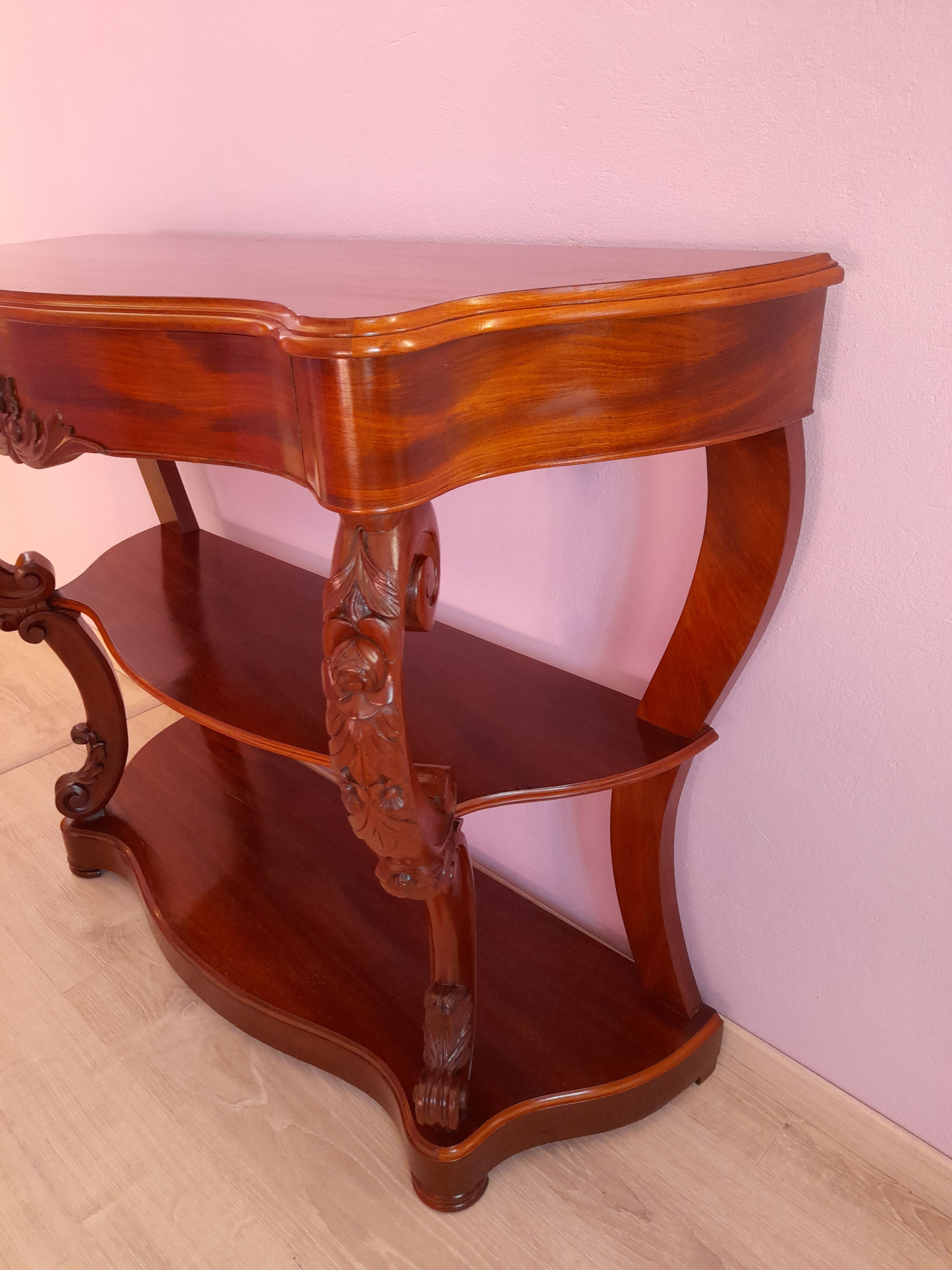 Serving console in mahogany style louis XV of Napoleon III period