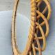 Vintage mirror in rattan flowers, sun