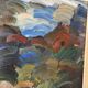 Original mid-century Swedish oil on canvas – “Scene” by Gösta Falck – vintage & framed – 73 × 64 cm