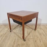 Sewing,Teak, Mid-Century Modern table, Denmark, 1950s/60s.