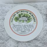 6 plates in auteuil porcelain signed Jacques Lobjoy