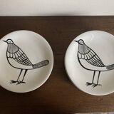 Set of 10 plates by Picault himself bird 1960