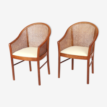 Pair of caning chairs