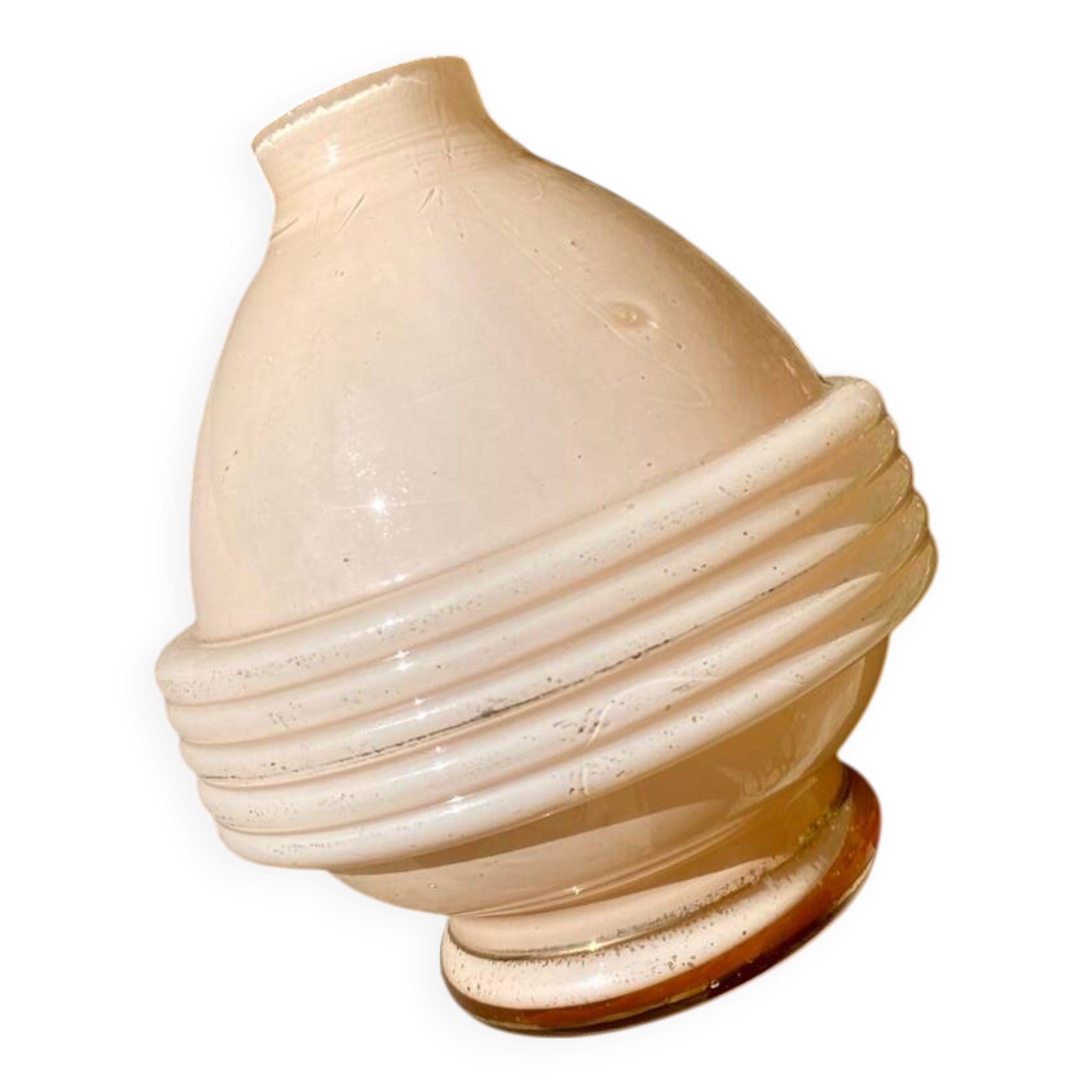 Old pink vase lamp base