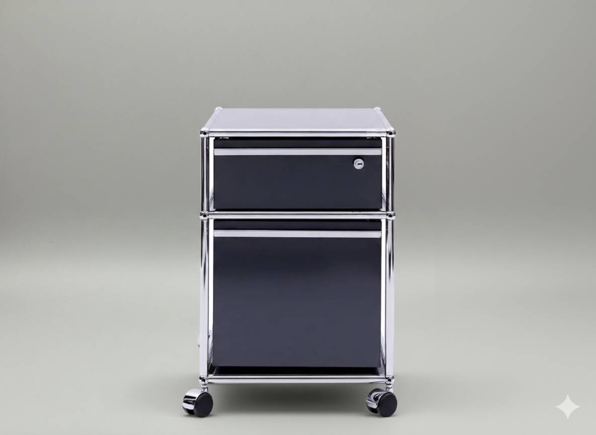 USM Haller black mobile caisson M63 – 3 drawers – Swiss design