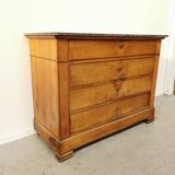 Louis Philippe walnut and marble dresser