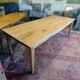 Table de ferme 230 x100 ,chêne clair patiné,