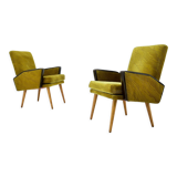 Midcentury Leather Armchairs Designed by Miroslav Navrátil, 1970s
