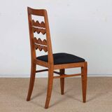 Solid oak chair, French craftsmanship from the 1950s.
