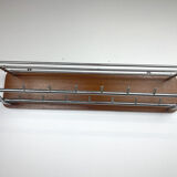 Retro coat rack with chrome and teak
