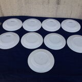 Set de 9 assiettes à fromage K G Lunéville modèle flan impérial diam 18,5 cm