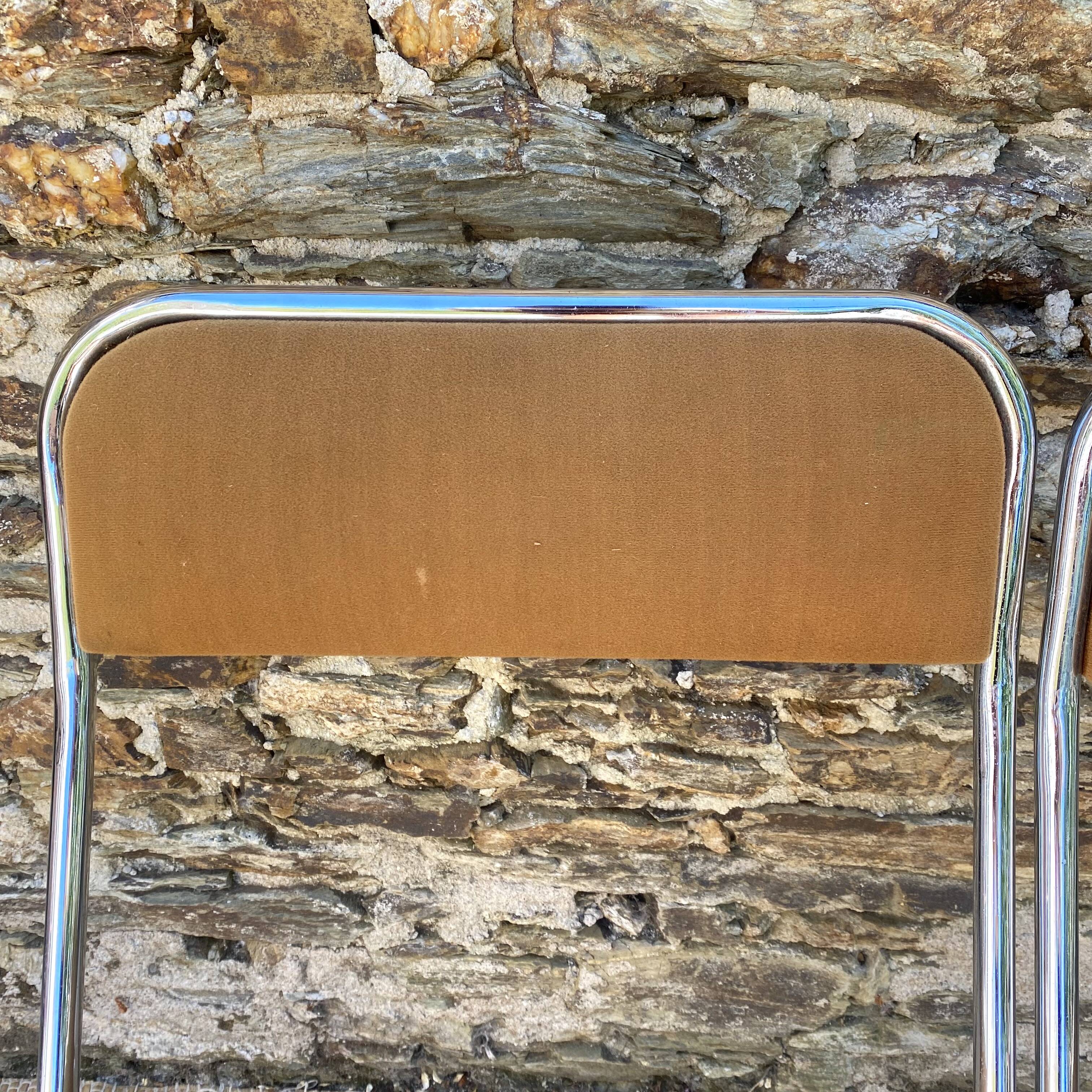 Vintage chrome folding chairs