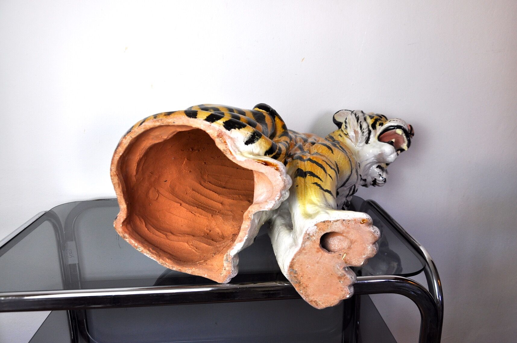 Ceramic Tiger, Italy, Signed, 1970